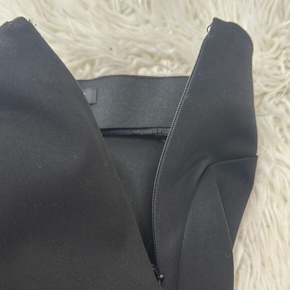 LOFT Stretch Black Track Pants with Gold Zipper Size 10 - Picture 8 of 12